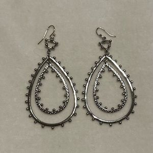 Kendra Scott silver dangling earrings